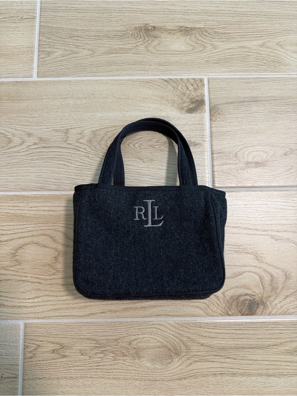 Ralph Lauren Black Mini Tote with RL Monogram